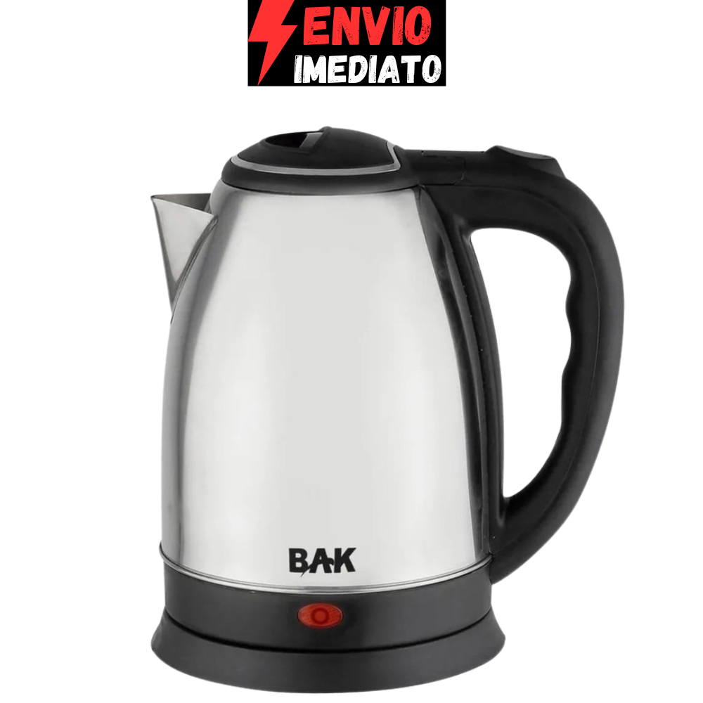 Chaleira Jarra Elétrica Inox Prática Premium 1100W 1500W Bak 1.8l Café Chá Preta 110V 220V