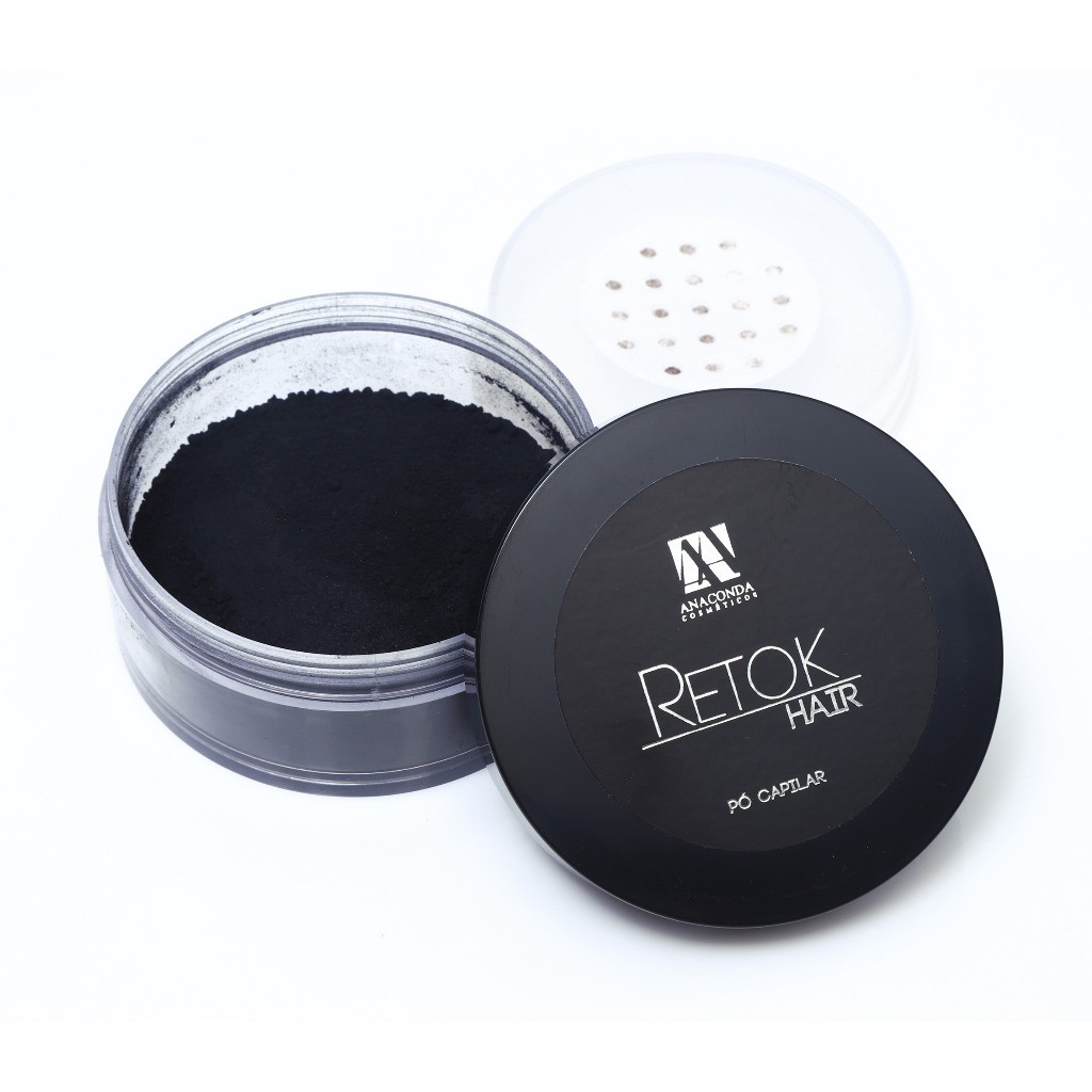 Retok em Pó para Cabelos Cobre Calvície e Cabelos Brancos Anaconda - Preto 10g em Oferta na Shopee