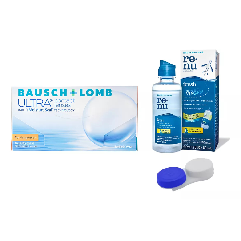 Lente De Contato Ultra Toric Astigmatismo + Renu Bausch