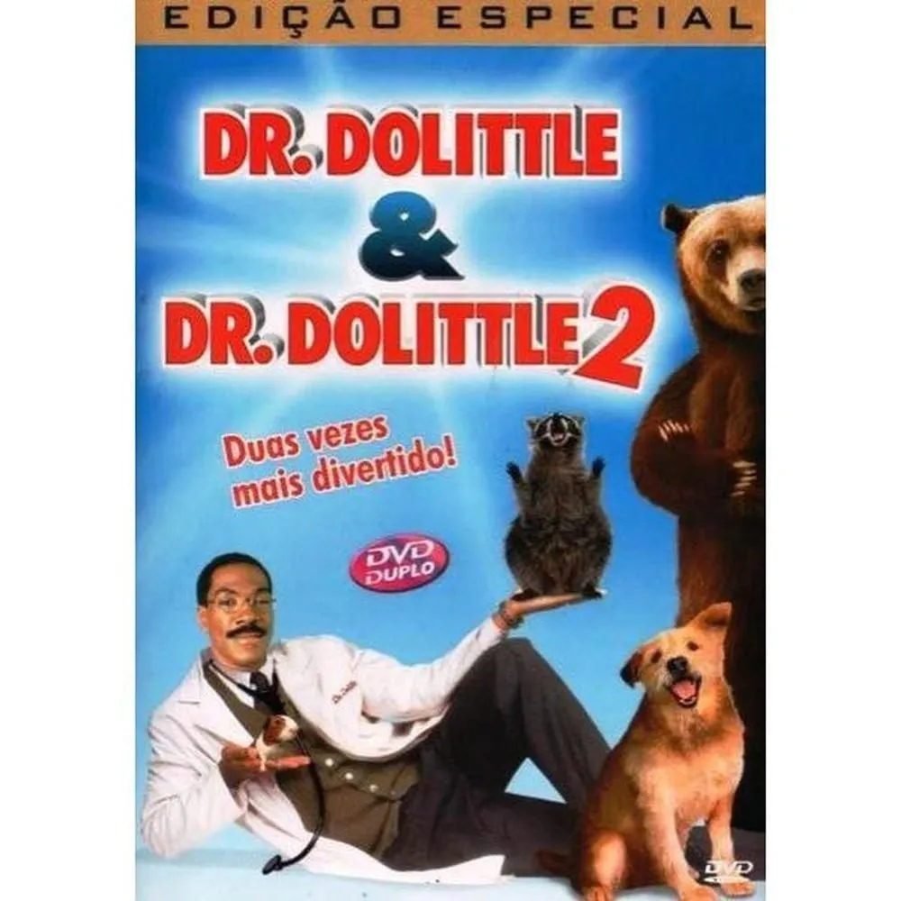 2 FILMES: DR. DOLITTLE & DR. DOLITTLE 2 - DVD LACRADO