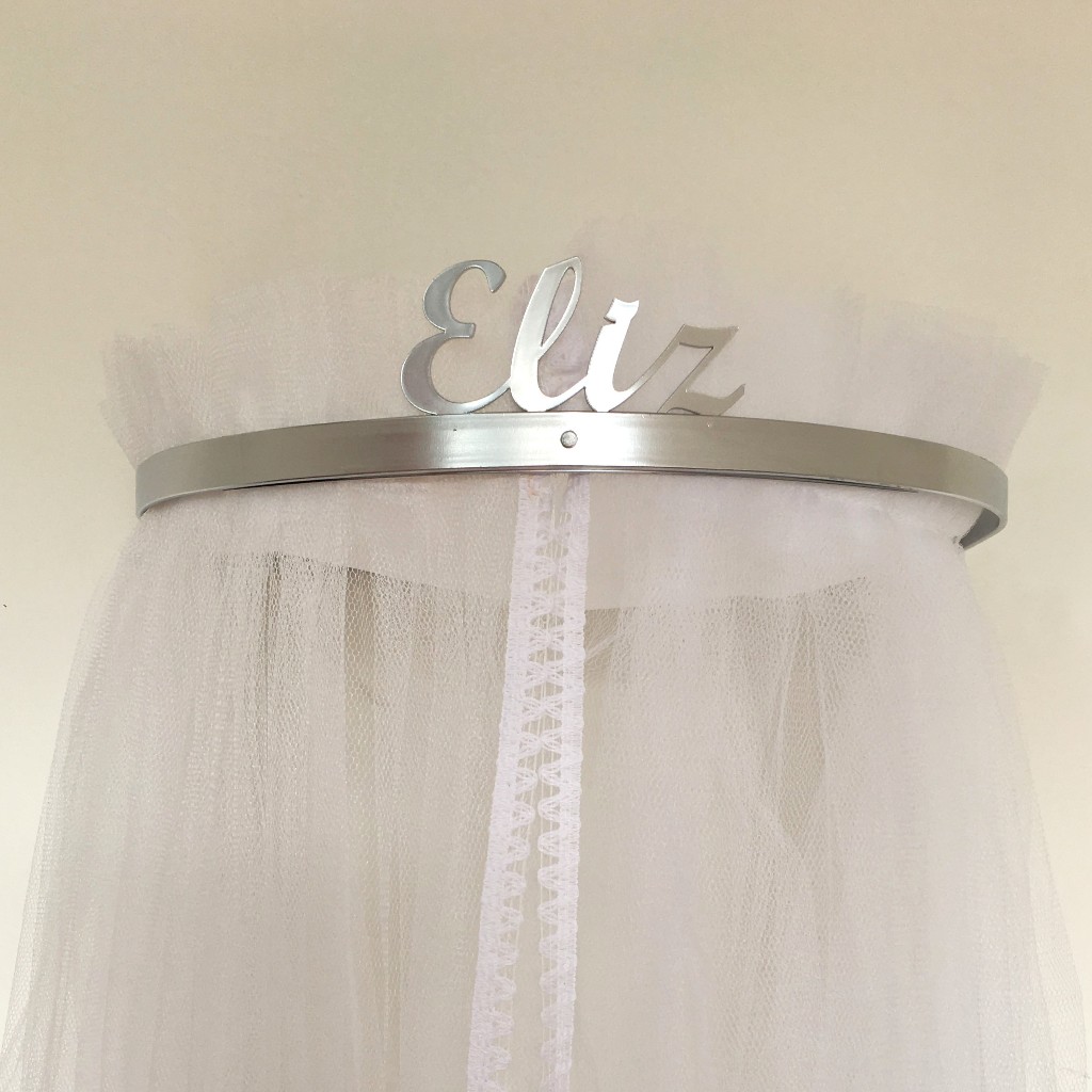 Dossel Personalizado com Nome da Criança (Não Acompanha Mosquiteiro)