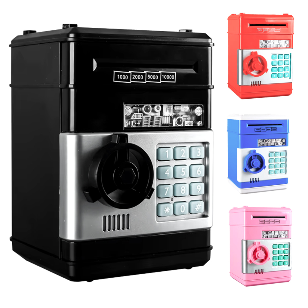Mini Cofre Digital Eletrônico Automático Infantil Notas Moedas em Oferta na Shopee