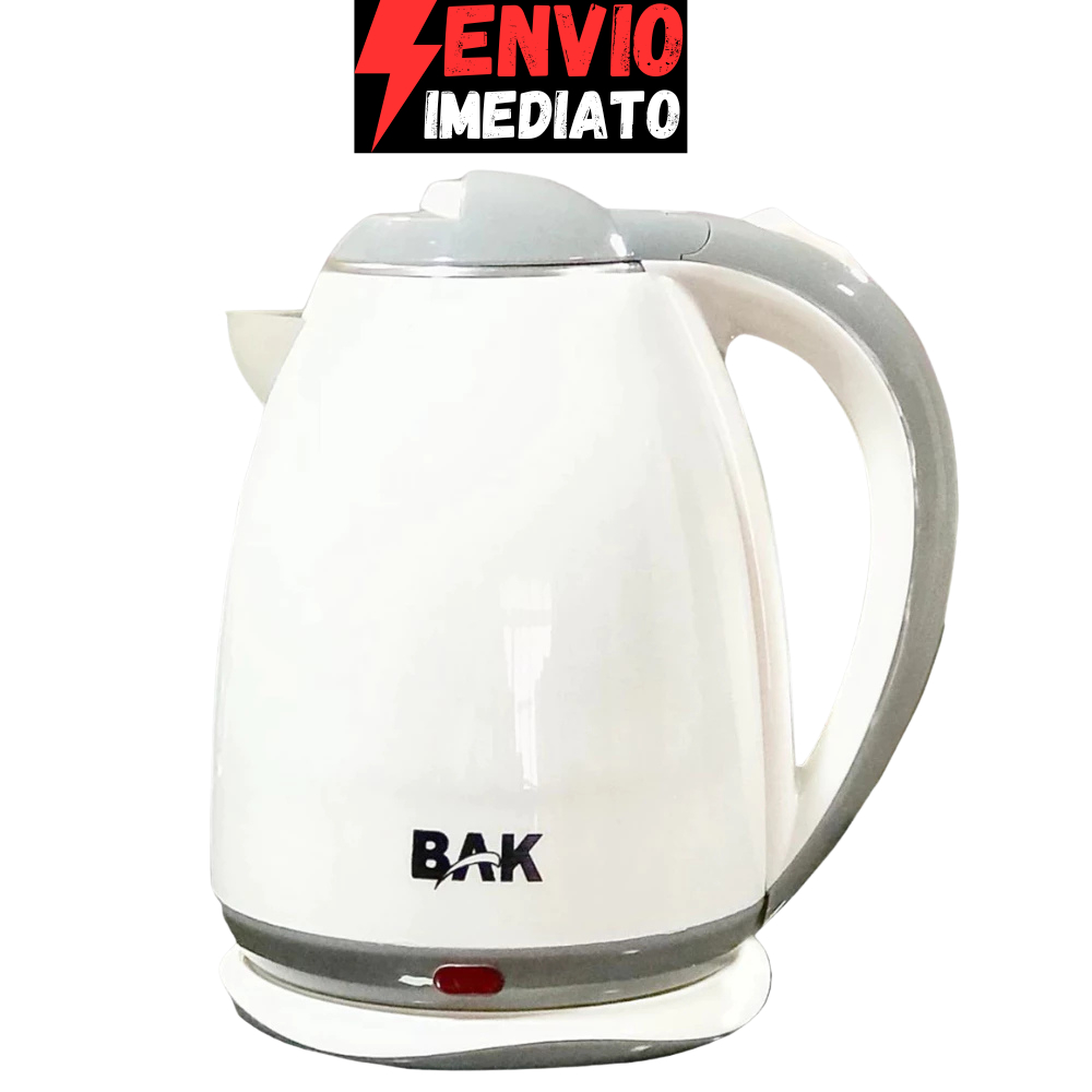 Chaleira Elétrica De Inox Premium Bak 1,8 Litros Branca Jarra Elétrica Café Chá Base Giratoria