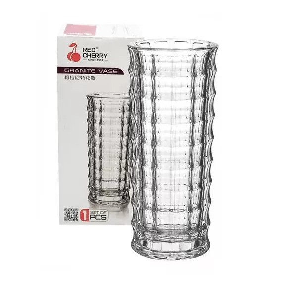 Vaso Jarro Castiçal De Vidro Transparente Para Arranjos Enfeite 19x8x8Cm