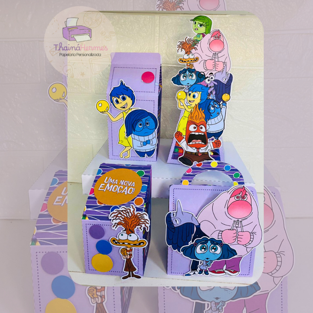 Kit Festa - Divertidamente - Lembrancinha Personalizada - Papelaria Personalizada - Todos os Temas -