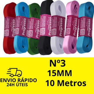 Fita de Cetim Progresso Nº3 15mm 10-metros em Oferta na Shopee