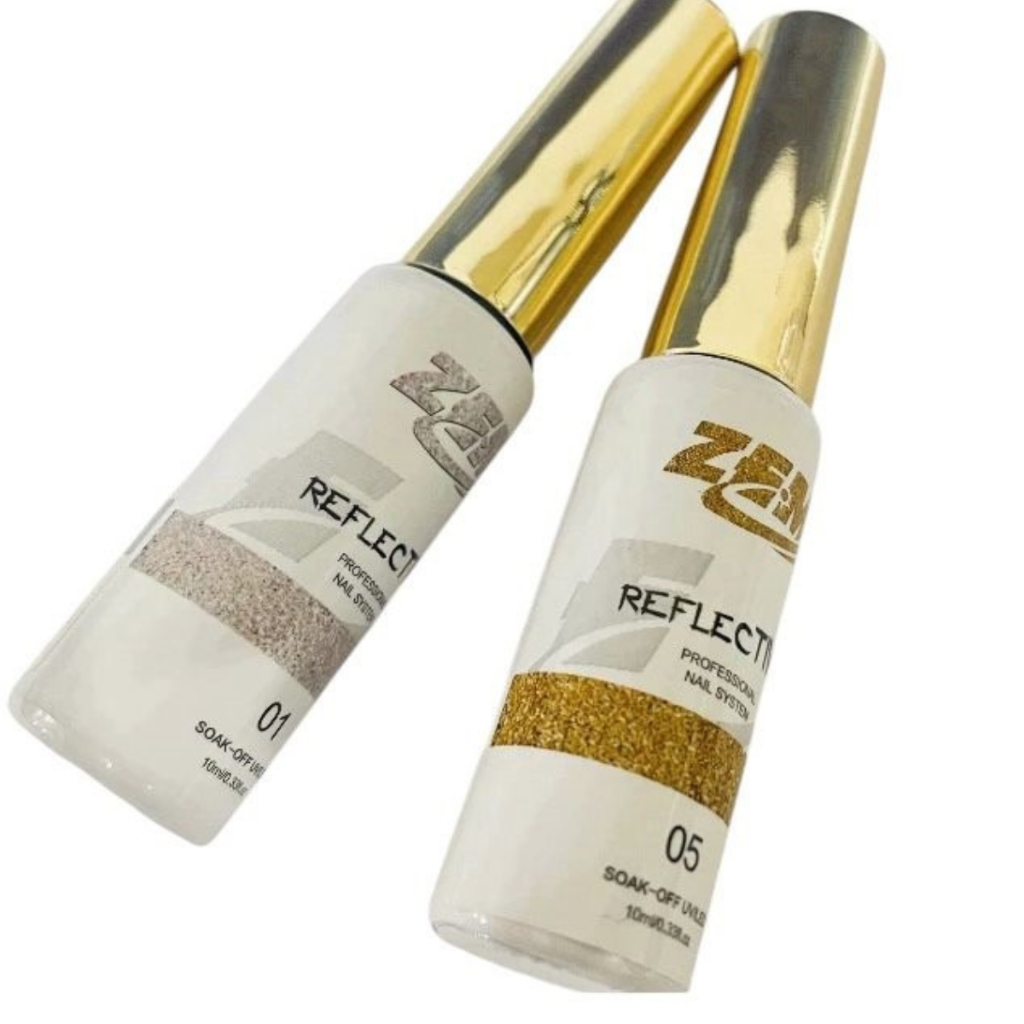 Esmalte Reflexivo Gel Liner Prata e dourado Art Profissional UV Led Nail Pincel Filete Francesinha