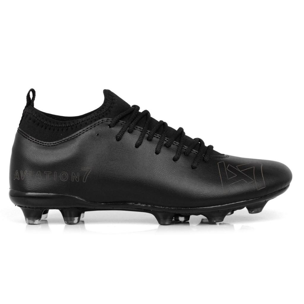 Chuteira De Botinha Campo All Black Cano Alto Médio Trava Profissional