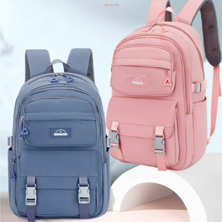 Mochila Feminina escola de nylon Impermeável com bolsa anti-furto na verso de mochila em Oferta na Shopee