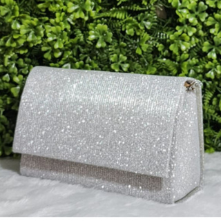 bolsinha carteira de mão com alça gliter blogueira moda em Oferta na Shopee