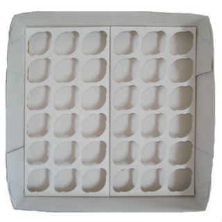 Caixa para Transporte de 36 Mini Cupcake 35x35x10 BRANCO Embalagem em Oferta na Shopee