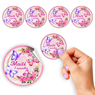 96 Adesivos Jardim Encantado 4,5 cm Borboletas Personalizado Aniversário Festa Recortados em Oferta na Shopee