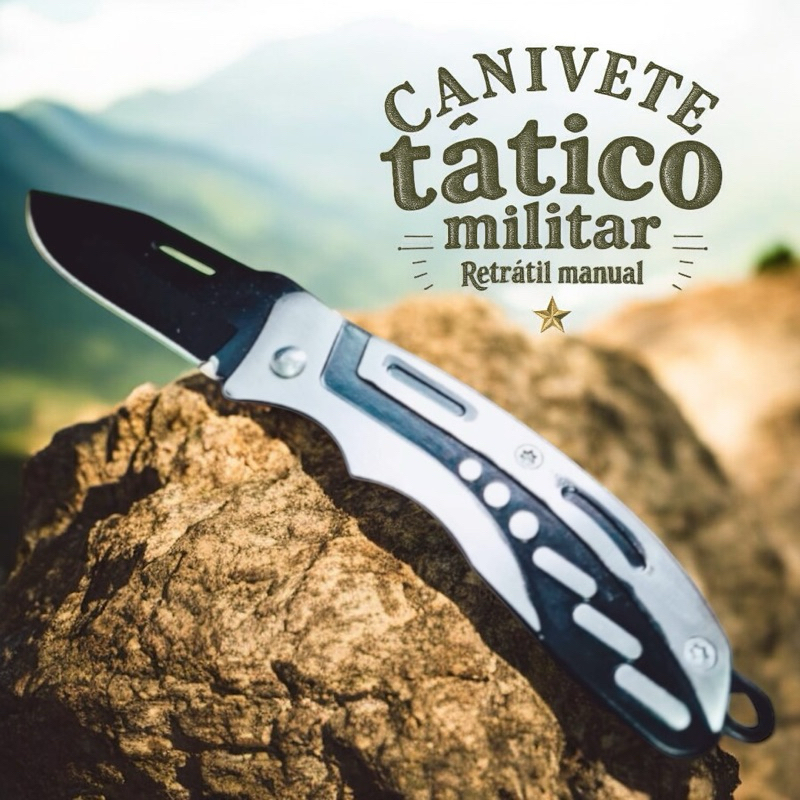 Canivete de Bolso Retrátil – Ideal para Acampamento, Caça, Pesca e Cozinha