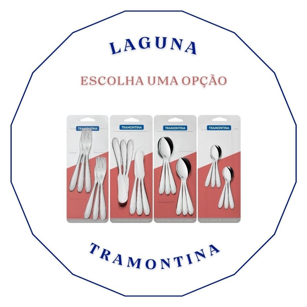 TALHERES LAGUNA CAFÉ DA MANHÃ - TRAMONTINA em Oferta na Shopee
