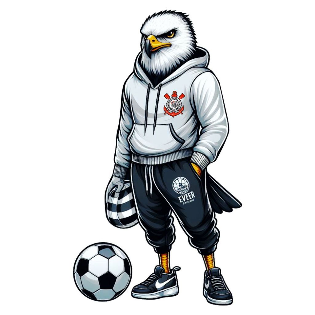 Adesivo time Mascote Gavião da fiel Time de Futebol Brasileirão A prova D, Agua