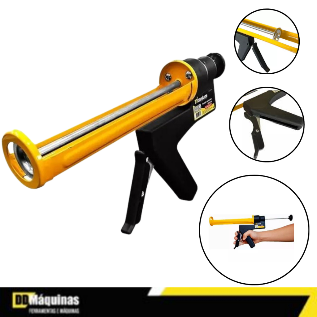 Pistola Aplicadora de Silicone 305ml - Titanium - Home & Living