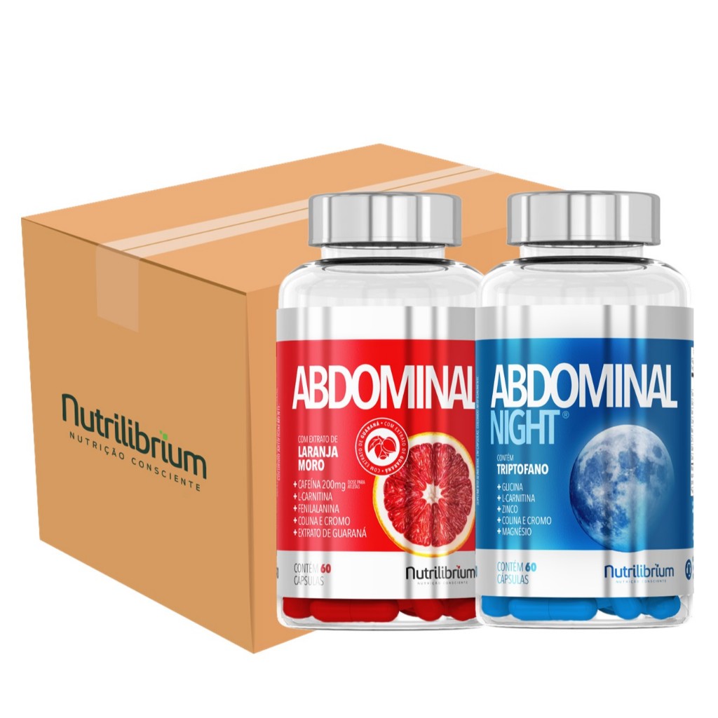 Atacado 7x Abdominal Dia + 7x Abdominal Noite 840 Capsulas Nutrilibrium - Health