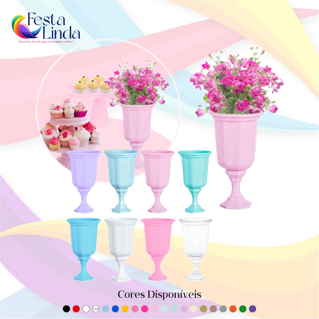 VASO GREGO DECORATIVO LINHA DIAMANTE - 850 ML - VARIAS CORES em Oferta na Shopee