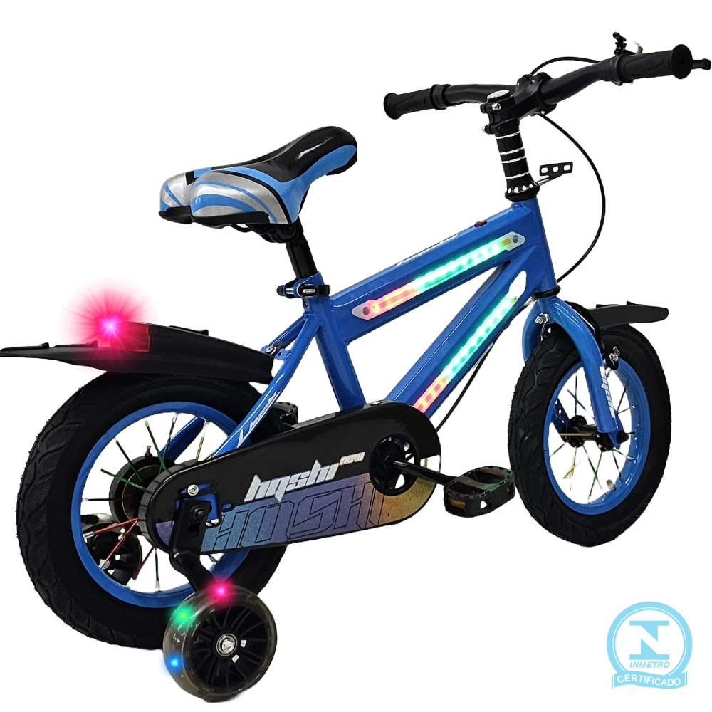 Bicicleta Infantil Aro 12 - 3 Sistemas de Luz Acabamento Luxo Premium - Rodas Grossas - Inmetro - QUEEN SHOP em Oferta na Shopee