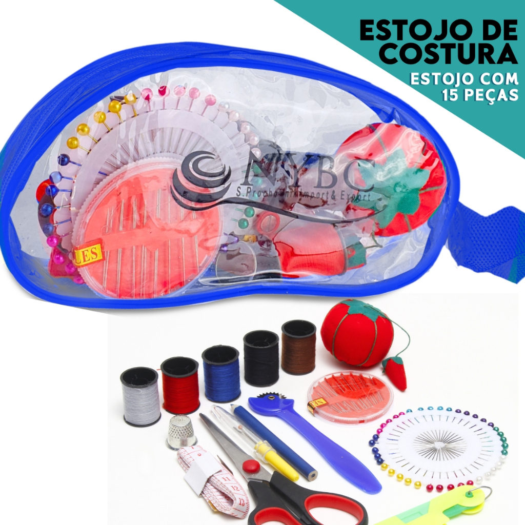Kit Costura Com 15 Peças Estojo Completo C - CH