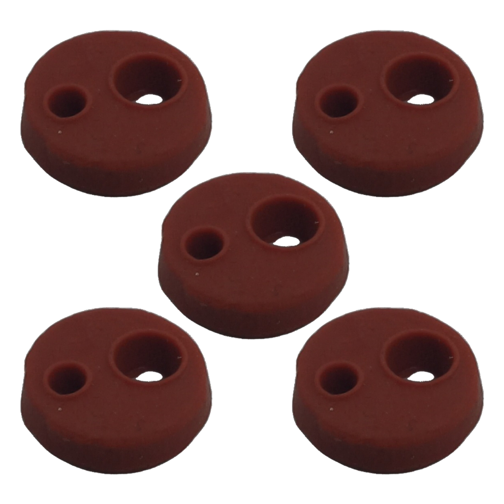 KIT COM 5 BORRACHA VEDAÇÃO / GUARNIÇÃO CONEXÃO 2 FUROS TERMINAL BORDEN / CANETA ODONTOLÓGICA