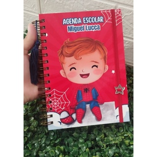 Agenda Escolar 2026 Não datada  H. Aranha Personalizado/Nome em Oferta na Shopee