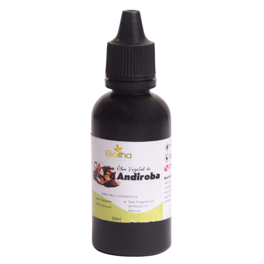 Bioilha Oleo de Andiroba da Amazônia Puro Psoriase Dermatite Repelente