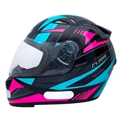 Capacete Fechado New Spark Flash Spider Moto Sportivo Preto Fosco Azul Tifanny Vermelho Fosco Azul Laranja Tam 56 58 60