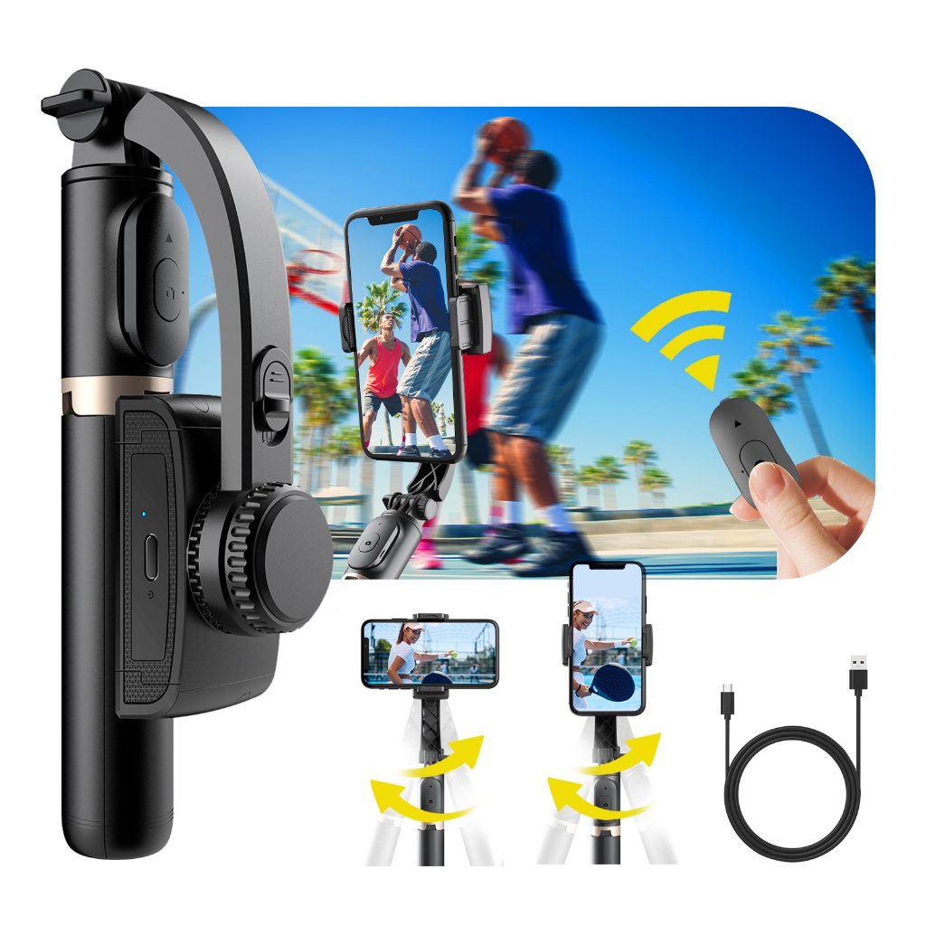 Gimbal estabilizador celular pau de selfie profissional suporte para gravação Smartphone tripé Fotos