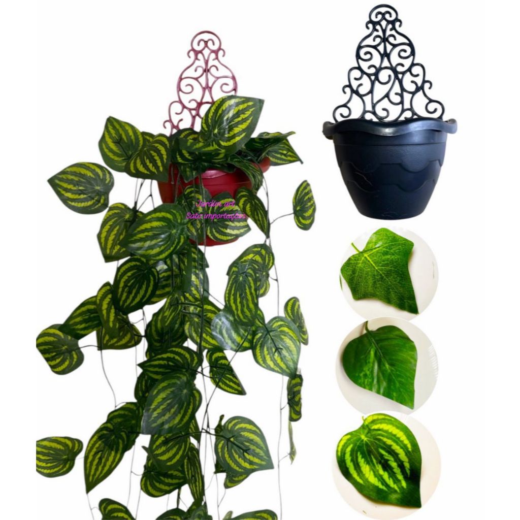 “Arandela Provençal Meia-Lua com 3 Folhagem Tropical Decorativa A11