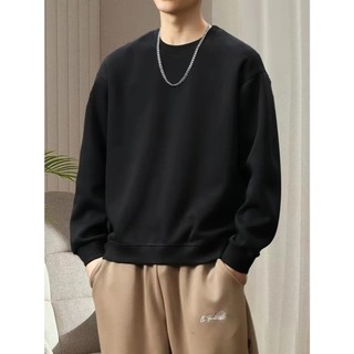 Moletom Gola Redonda Básico Algodão Blusa de Frio Liso Careca Masculino Feminino Unissex Flanelado