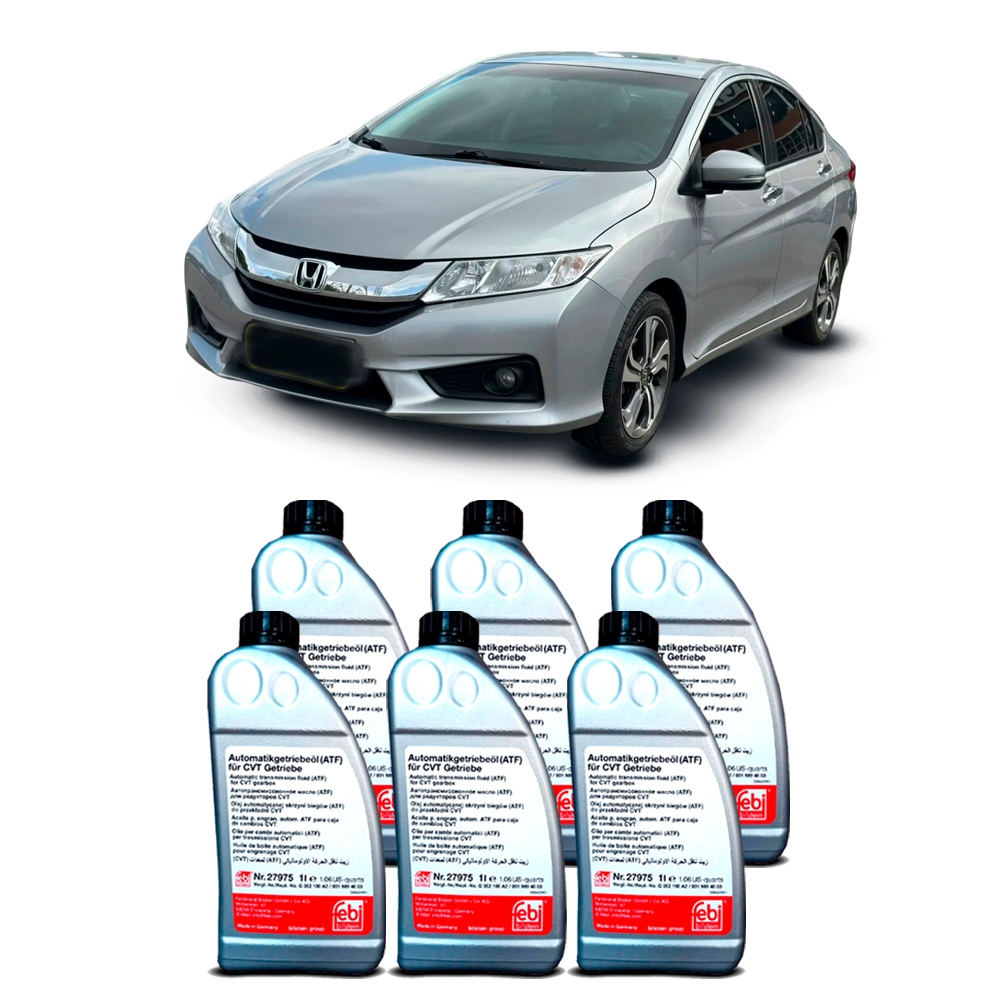 Kit Troca De Oleo Cambio Automatico CVT Febi 27975 6 L Honda City 1.5 16v 2014 a 2021