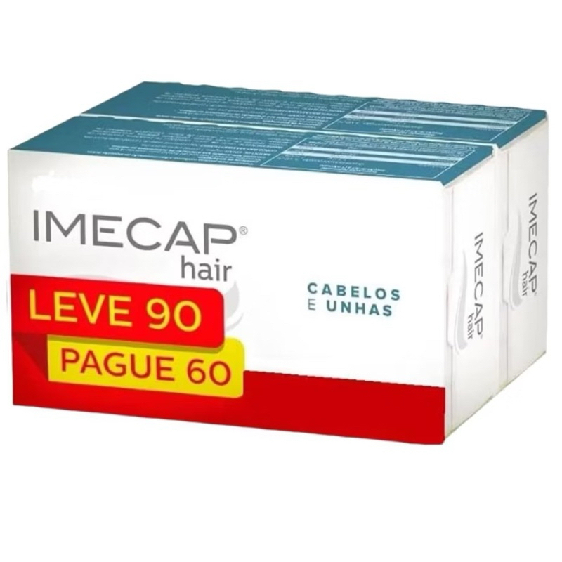 KIT IMECAP HAIR CABELOS E UNHAS LEVE 90 PAGUE 60