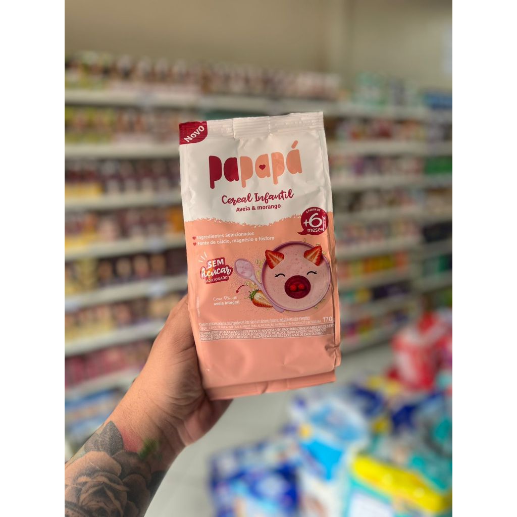 Cereal de Aveia Morango e Beterraba Papapá 170g