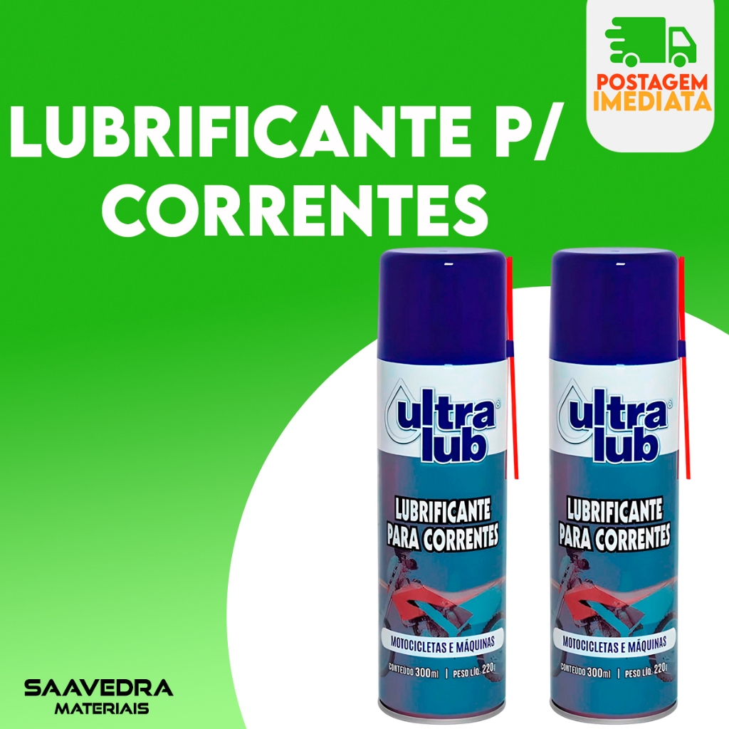 Lubrificante Para Correntes Ultra Lub Spray 300ml Kit 2