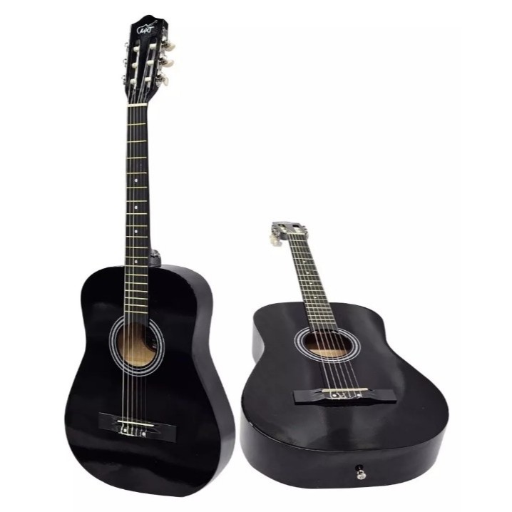 Imagem VIOLÃO 38" ACÚSTICO, COM TENSOR E CORDAS DE NYLON, COR PRETO, MODELO 38C-BK