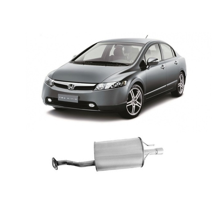 Escapamento Silencioso Traseiro Honda Civic 1.8 2007 2008 2009