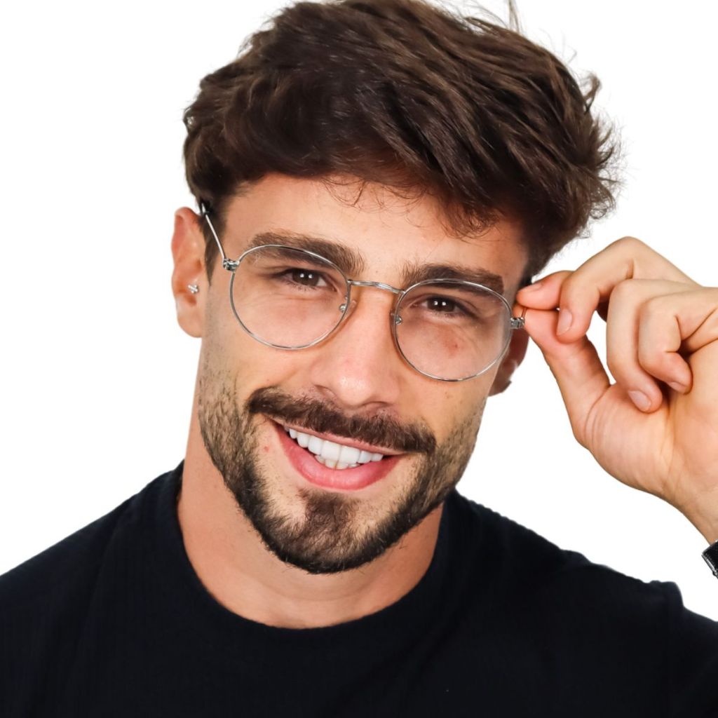 Armação Lux Redonda Para Grau Estiloso Moderno Unissex em Oferta na Shopee