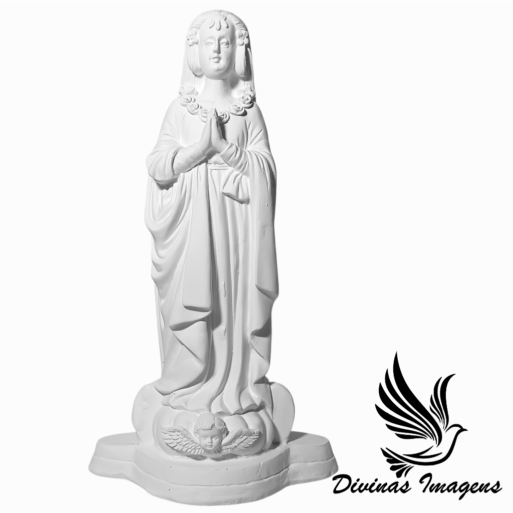 Imagem Nossa Senhora Aparecida Fac Símile 25cm Gesso Cru Retocado Ateliê Religioso