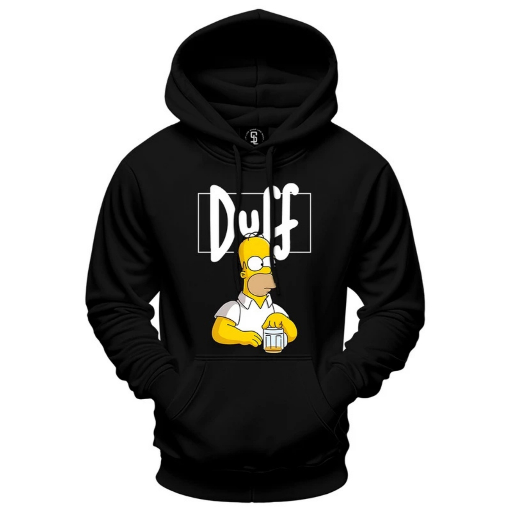 Moletom Canguru Os Simpsons Homer Berr Duff Estilo Canguru Com Capuz