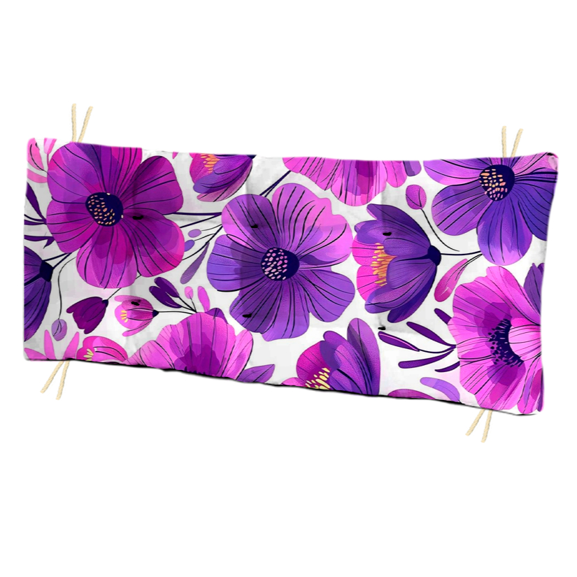 Almofada Futon 150 cm x 45 cm para cadeira e banco estampada - Varias Estampas - Futon grande Moderna