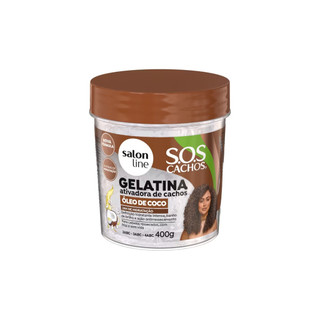 Gelatina Ativadora de Cachos Hidratação SOS Cachos Óleo de Coco 400g em Oferta na Shopee