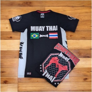 Camisa Para Muay Thai Modelo Competidor Dry Fit MMA Jiu Jitsu Treino Luta Boxe Kickboxing em Oferta na Shopee