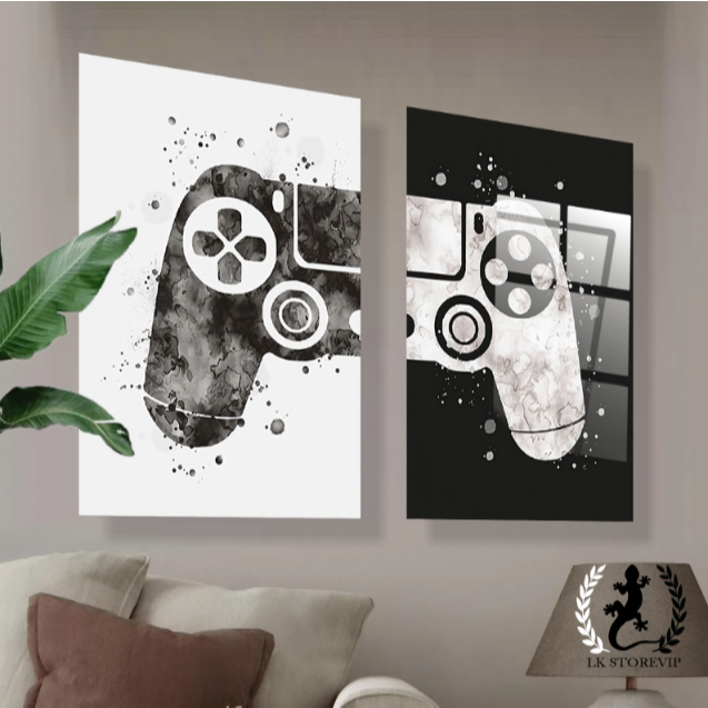 Quadro 2 Peças 40x58 Gamer Controle Jogos Games P/meninos e meninas varias cores Setup