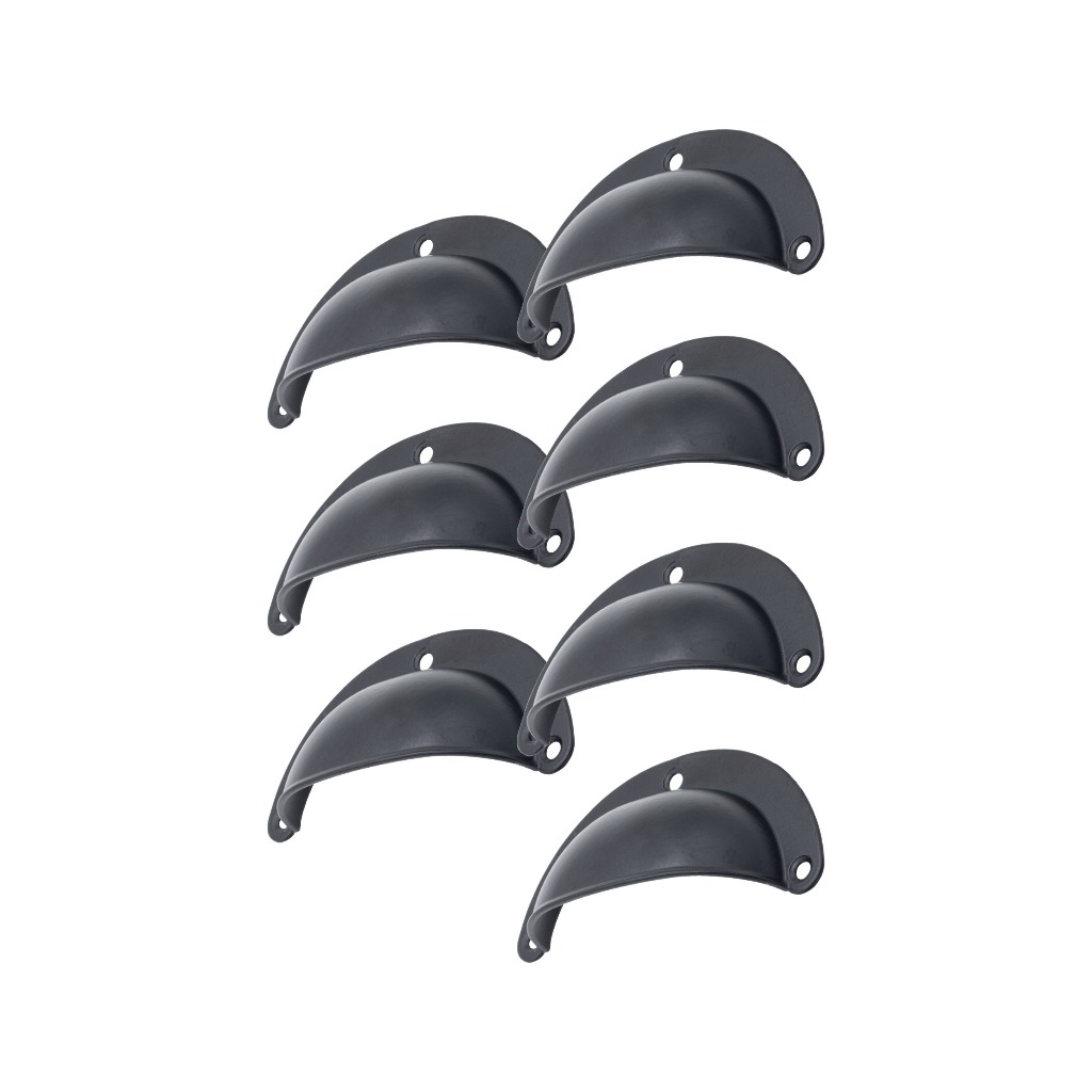 7 Puxador Concha Para Gaveta Moveis Cristaleira Armário 64mm