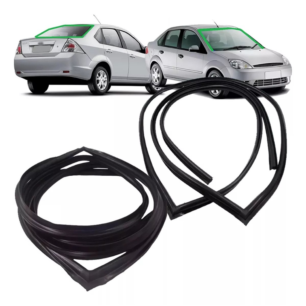 Par Borrachas Parabrisa Vigia Fiesta Sedan 2003 A 2014 em Oferta na Shopee