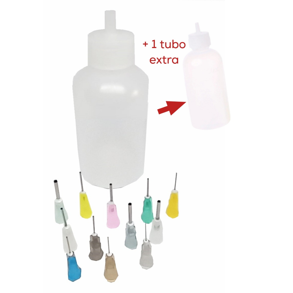 2 tubos aplicador de 50ml mais 12 pontas diferentes em Oferta na Shopee