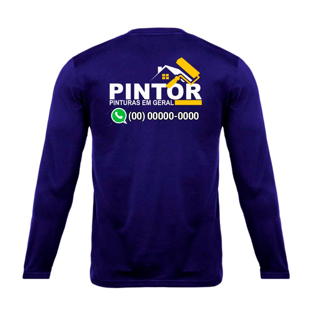 Camiseta para Pintor Com TELEFONE Trabalho Uniforme Profissional Autônomo