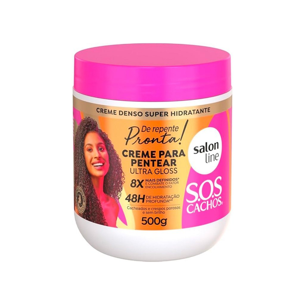 Creme para Pentear SOS Cachos De Repente Pronta 500g em Oferta na Shopee