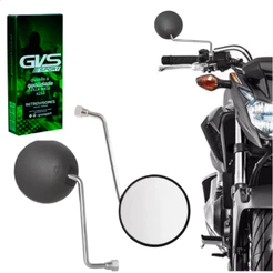 Retrovisor Gvs Moto Dt200 Haste Cromada Para Yamaha